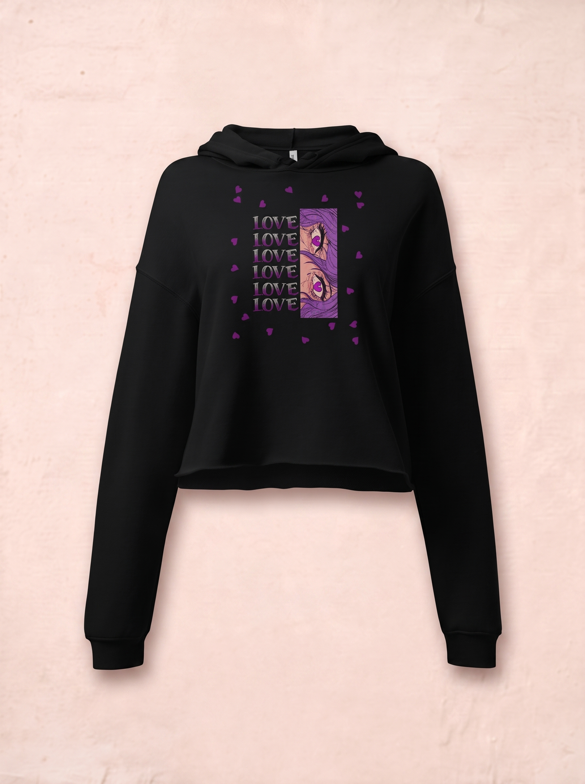Love Overload Crop Hoodie