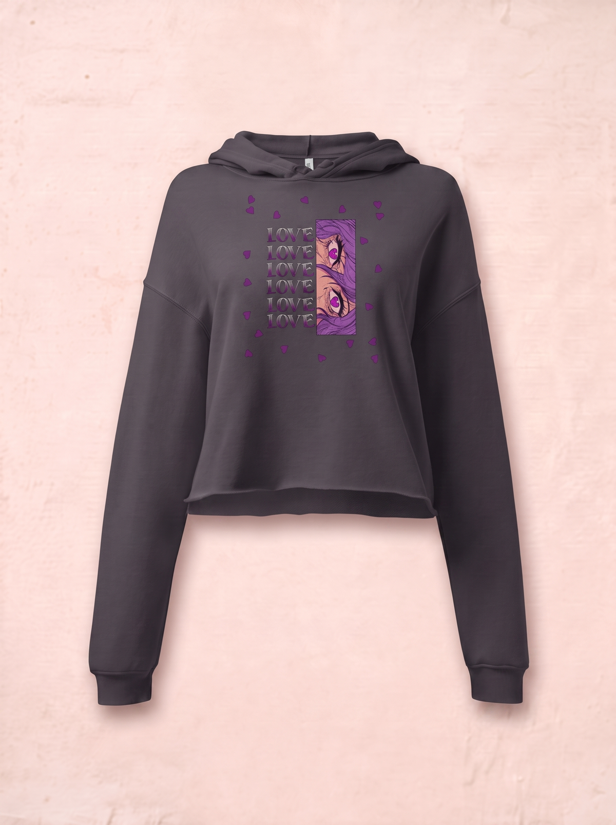 Love Overload Crop Hoodie